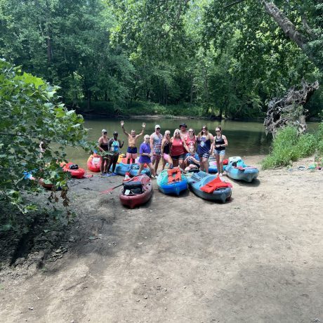 kayaks near the river