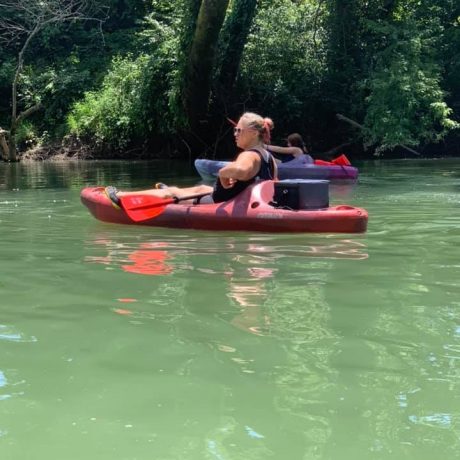 kayak in the river